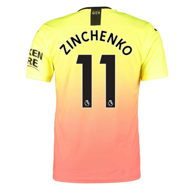 Camiseta Manchester City NO.11 Zinchenko Replica Tercera Ropa 2019/20 Naranja